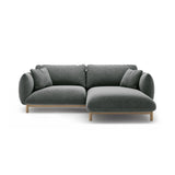 Ada Ecksofa Rechts aus Strukturierter Stoff (Wind 89) in Dunkelgrau, 220x179 cm – Bild 1