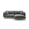 Ada Ecksofa Rechts aus Strukturierter Stoff (Wind 89) in Dunkelgrau, 220x179 cm – Bild 1