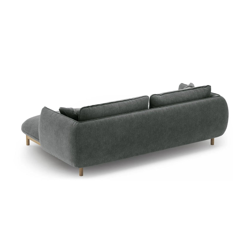 Ada Ecksofa Rechts aus Strukturierter Stoff (Wind 89) in Dunkelgrau, 220x179 cm – Bild 4