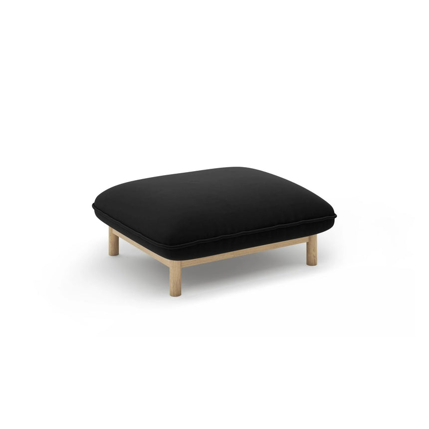 Ada Pouf aus Samt (Casino Black) in Schwarz, 80x65 cm – Bild 3