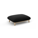 Ada Pouf aus Samt (Casino Black) in Schwarz, 95x65 cm – Bild 3