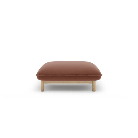 Ada Pouf aus Samt (Casino Cuoio) in Cuoio, 80x65 cm – Bild 1