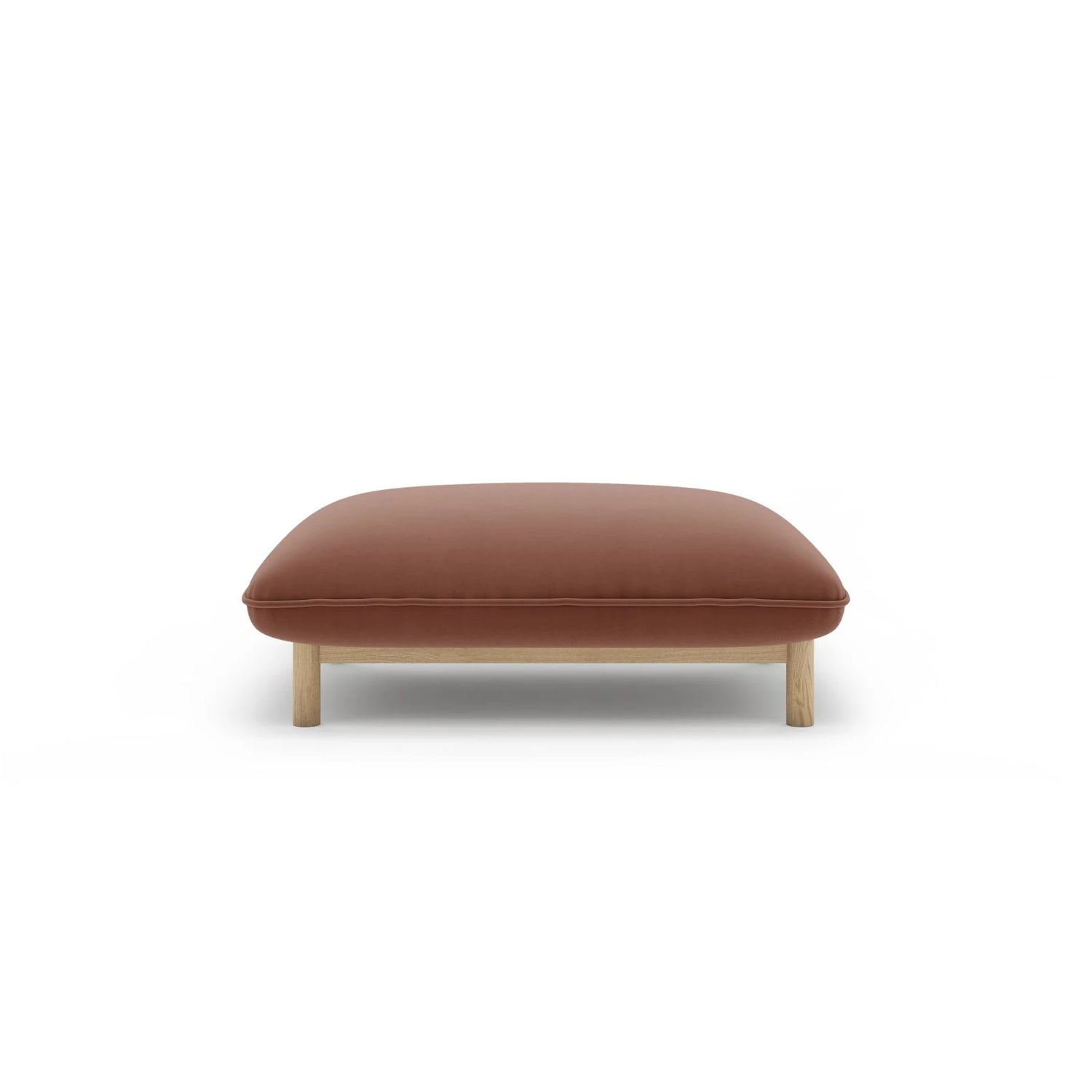 Ada Pouf aus Samt (Casino Cuoio) in Cuoio, 95x65 cm – Bild 1
