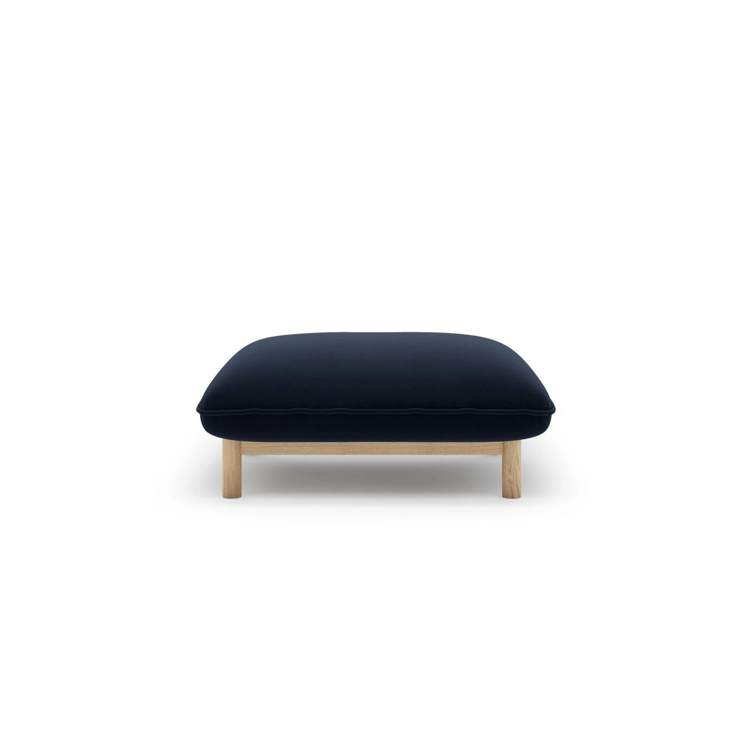 Ada Pouf aus Samt (Casino Deep Blue) in Königsblau, 80x65 cm – Bild 1