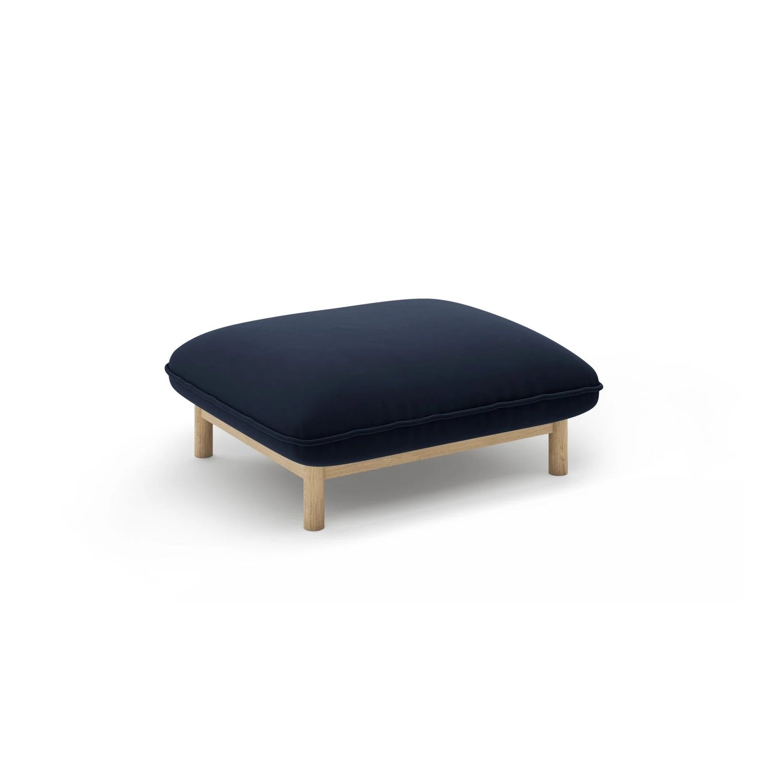 Ada Pouf aus Samt (Casino Deep Blue) in Königsblau, 80x65 cm – Bild 3