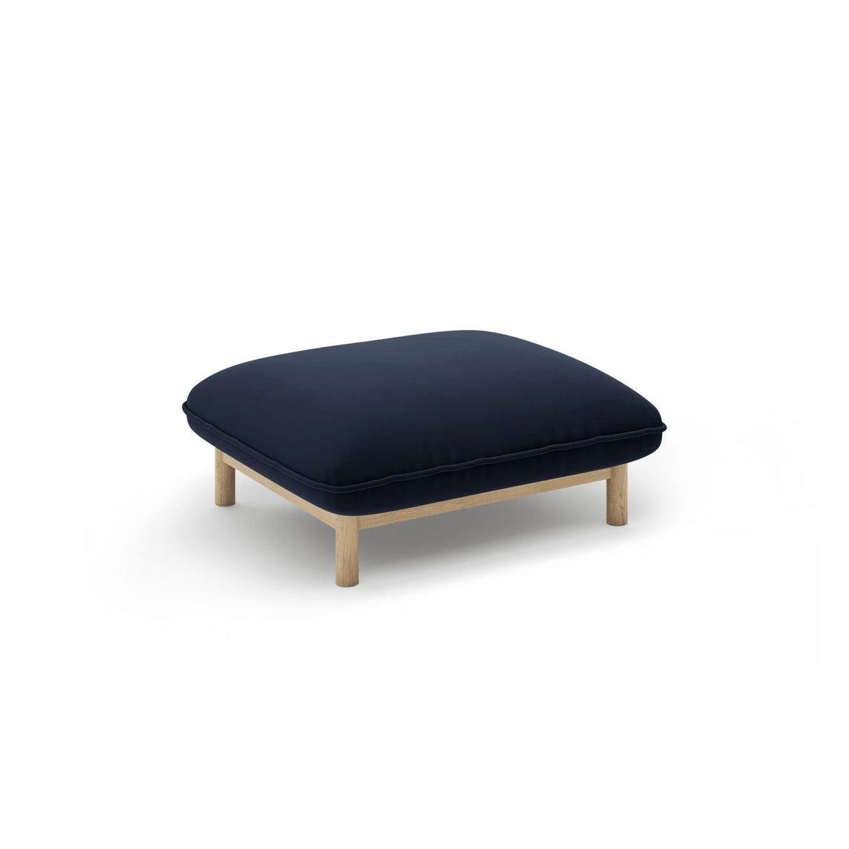 Ada Pouf aus Samt (Casino Deep Blue) in Königsblau, 80x65 cm – Bild 3