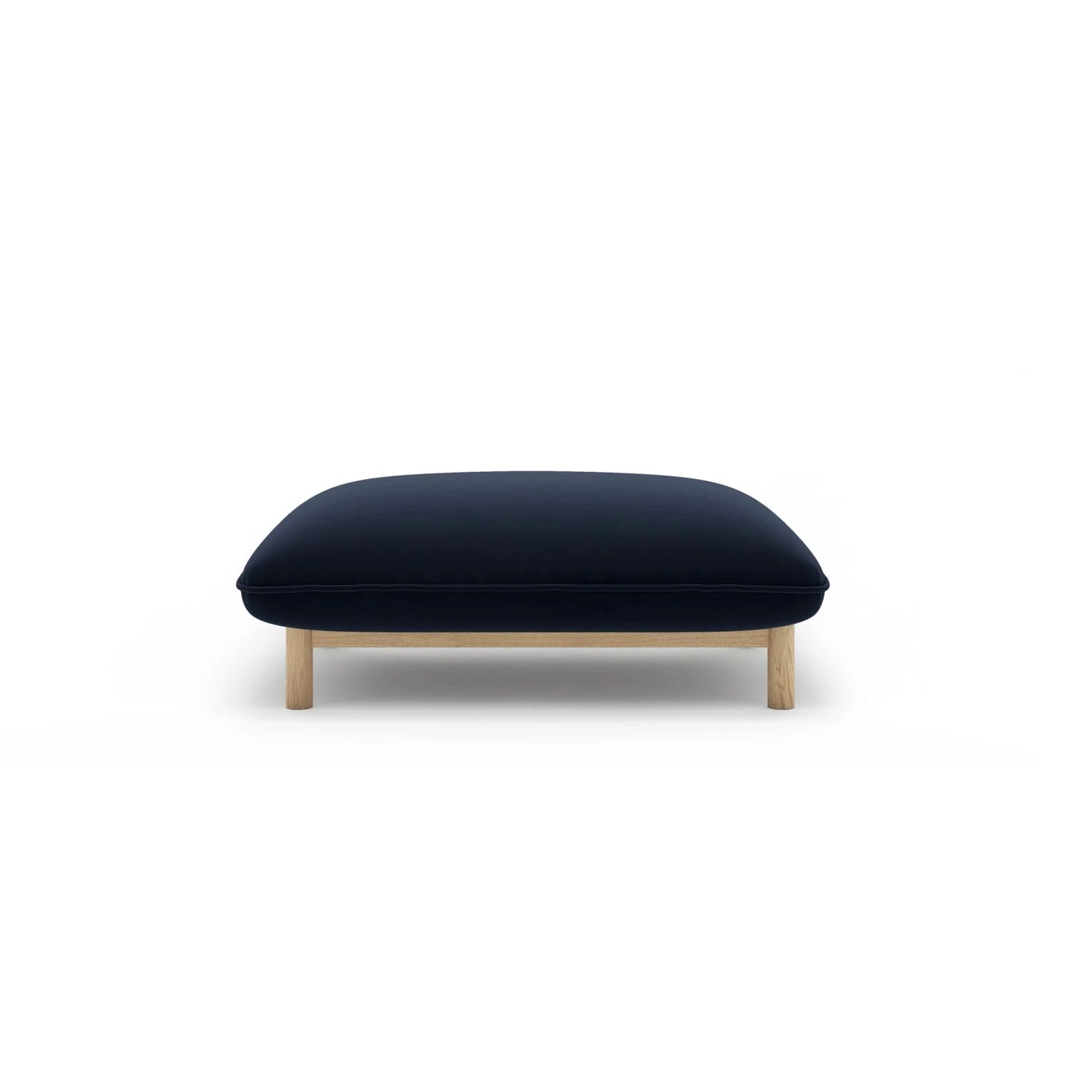 Ada Pouf aus Samt (Casino Deep Blue) in Königsblau, 95x65 cm – Bild 1