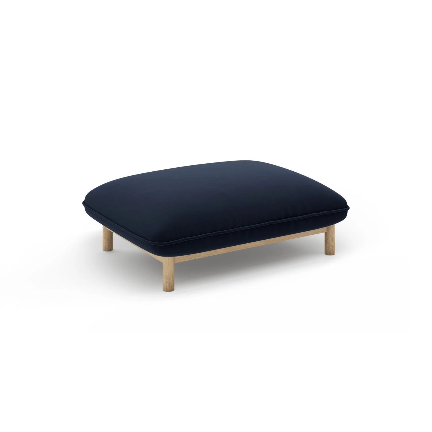 Ada Pouf aus Samt (Casino Deep Blue) in Königsblau, 95x65 cm – Bild 3