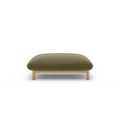 Ada Pouf aus Samt (Casino Forest) in Hellgrün, 95x65 cm – Bild 1