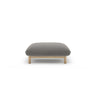 Ada Pouf aus Samt (Casino Stone) in Grau, 80x65 cm – Bild 1