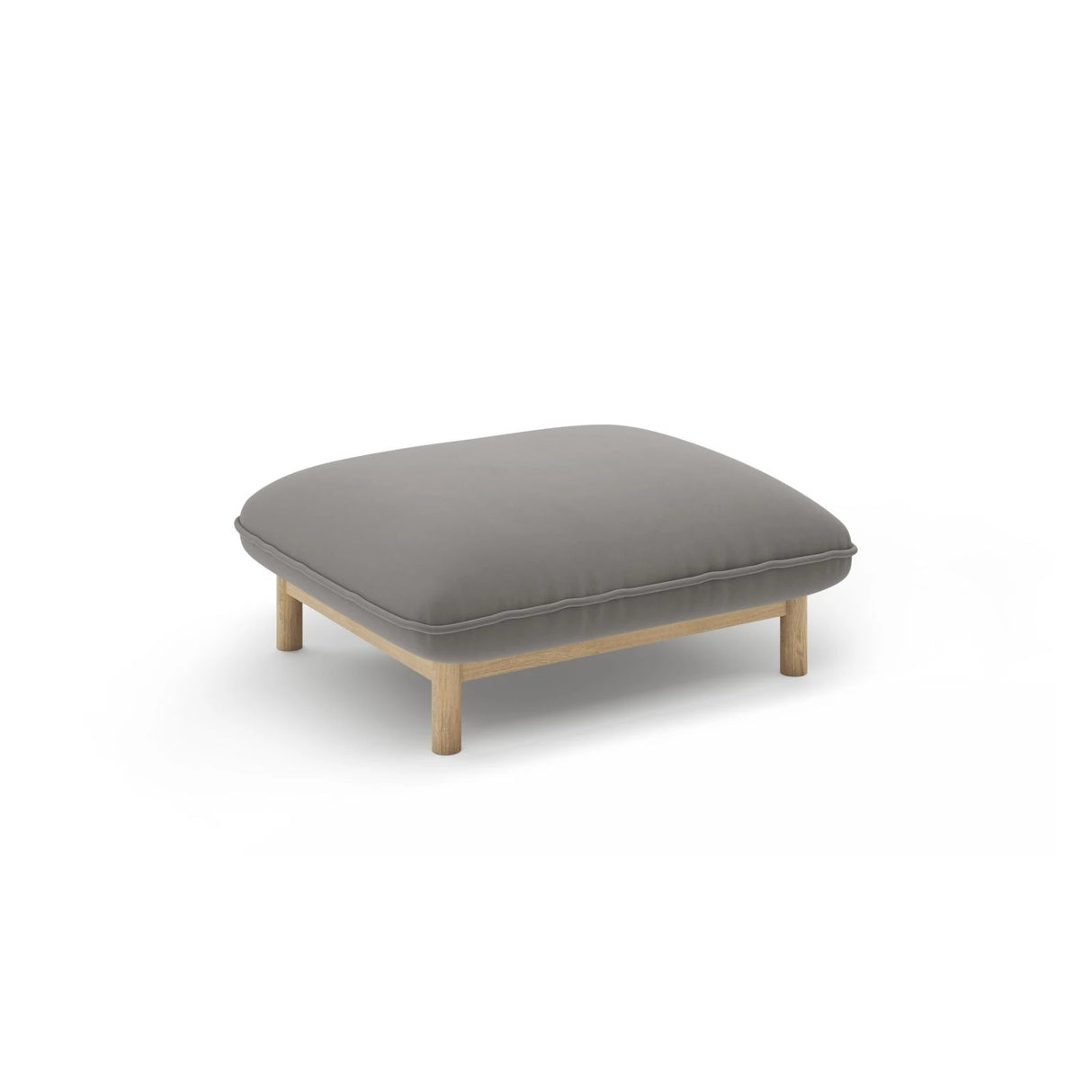 Ada Pouf aus Samt (Casino Stone) in Grau, 80x65 cm – Bild 3
