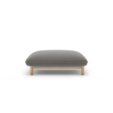 Ada Pouf aus Samt (Casino Stone) in Grau, 95x65 cm – Bild 1