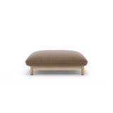 Ada Pouf aus Samt (Casino Taupe) in Hellbraun, 95x65 cm – Bild 1