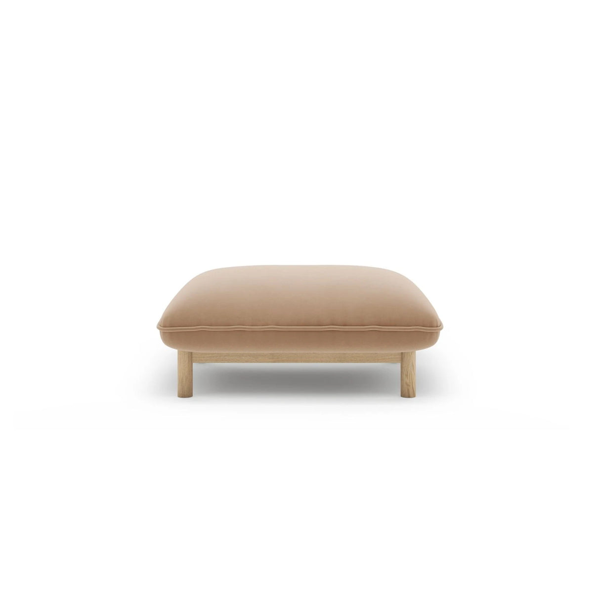 Ada Pouf aus Samt oder Strukturstoff, 80x65 cm – Bild 1