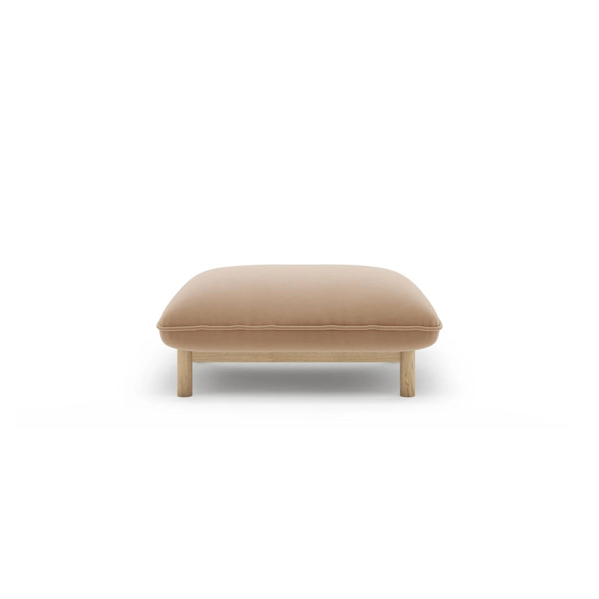 Ada Pouf aus Samt oder Strukturstoff, 80x65 cm – Bild 1