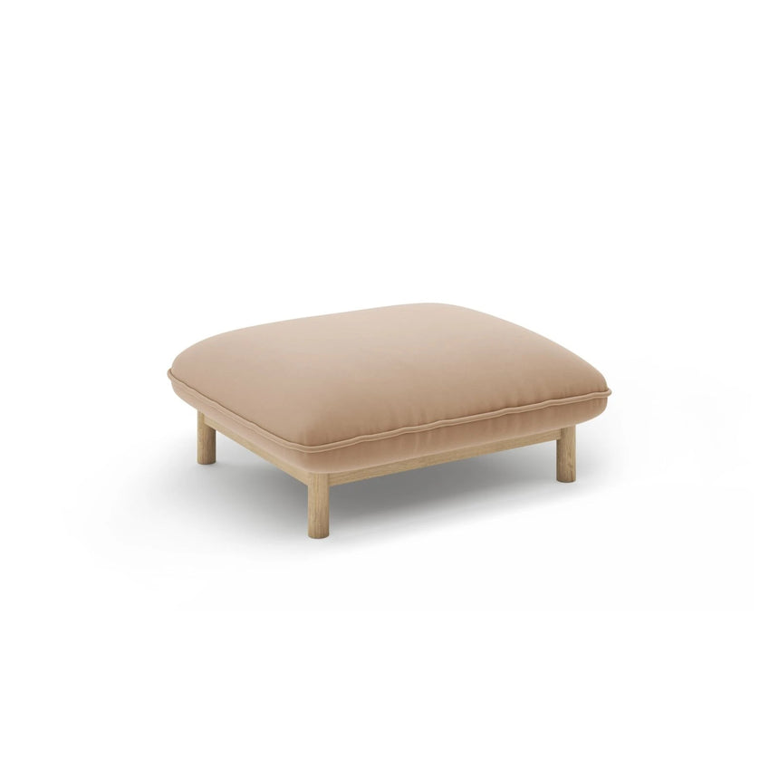 Ada Pouf aus Samt oder Strukturstoff, 80x65 cm – Bild 3