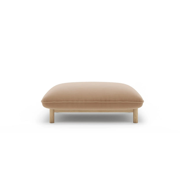 Ada Pouf aus Samt oder Strukturstoff, 95x65 cm – Bild 1