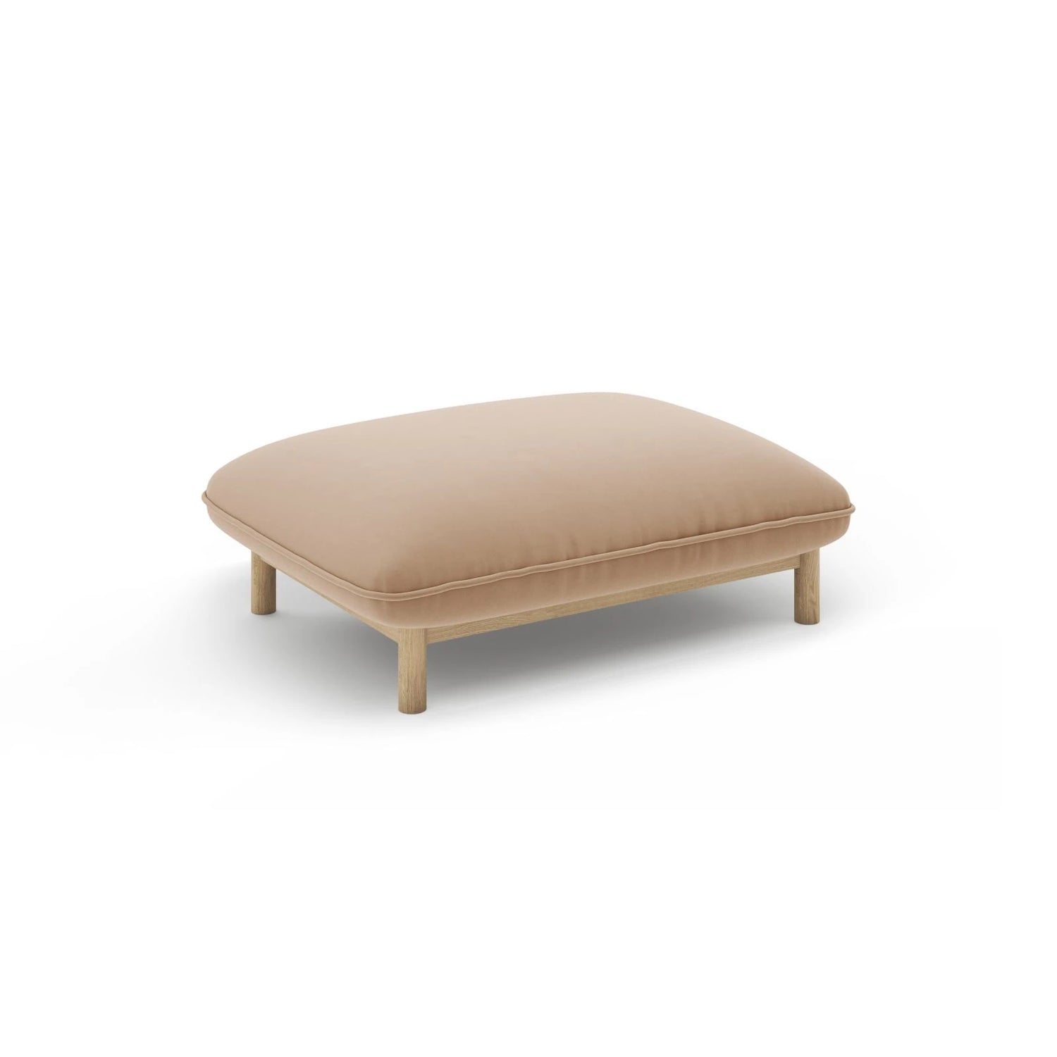 Ada Pouf aus Samt oder Strukturstoff, 95x65 cm – Bild 3