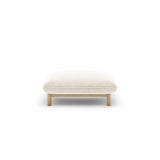 Ada Pouf aus Strukturierter Stoff (Wind 02) in Elfenbein, 80x65 cm – Bild 1