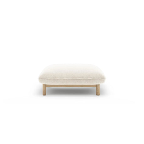 Ada Pouf aus Strukturierter Stoff (Wind 02) in Elfenbein, 80x65 cm – Bild 1