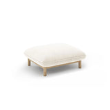 Ada Pouf aus Strukturierter Stoff (Wind 02) in Elfenbein, 80x65 cm – Bild 3