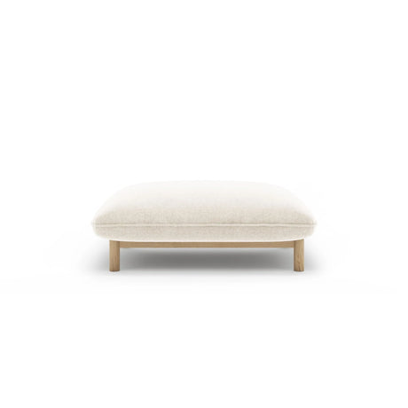 Ada Pouf aus Strukturierter Stoff (Wind 02) in Elfenbein, 95x65 cm – Bild 1