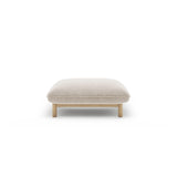 Ada Pouf aus Strukturierter Stoff (Wind 05) in Leichtes Beige, 80x65 cm – Bild 1