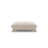 Ada Pouf aus Strukturierter Stoff (Wind 05) in Leichtes Beige, 95x65 cm – Bild 1