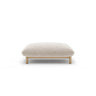 Ada Pouf aus Strukturierter Stoff (Wind 05) in Leichtes Beige, 95x65 cm – Bild 1