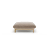 Ada Pouf aus Strukturierter Stoff (Wind 11) in Sand, 80x65 cm – Bild 1