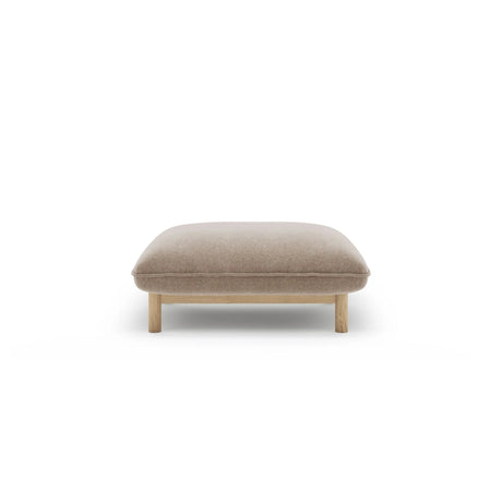 Ada Pouf aus Strukturierter Stoff (Wind 11) in Sand, 80x65 cm – Bild 1