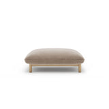 Ada Pouf aus Strukturierter Stoff (Wind 11) in Sand, 95x65 cm – Bild 1