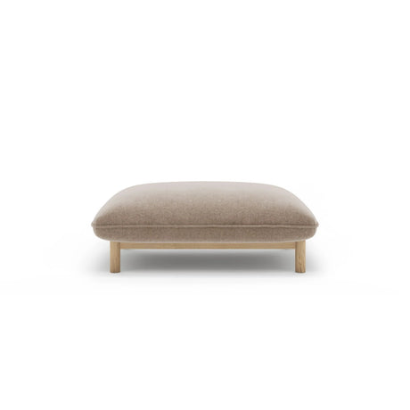 Ada Pouf aus Strukturierter Stoff (Wind 11) in Sand, 95x65 cm – Bild 1