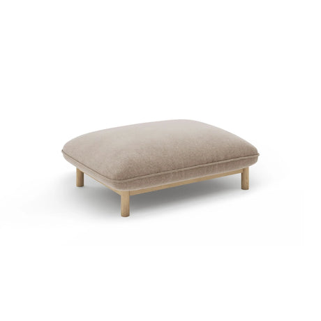 Ada Pouf aus Strukturierter Stoff (Wind 11) in Sand, 95x65 cm – Bild 3