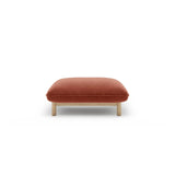 Ada Pouf aus Strukturierter Stoff (Wind 52) in Kastanienbraun, 80x65 cm – Bild 1