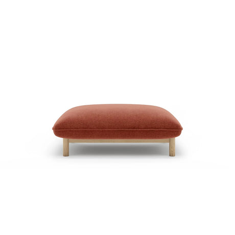 Ada Pouf aus Strukturierter Stoff (Wind 52) in Kastanienbraun, 95x65 cm – Bild 1