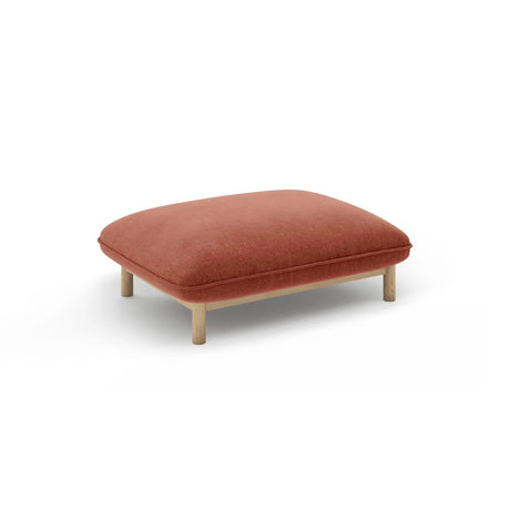 Ada Pouf aus Strukturierter Stoff (Wind 52) in Kastanienbraun, 95x65 cm – Bild 3
