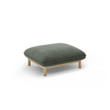 Ada Pouf aus Strukturierter Stoff (Wind 75) in Moosgrün, 80x65 cm – Bild 3