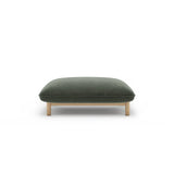 Ada Pouf aus Strukturierter Stoff (Wind 75) in Moosgrün, 95x65 cm – Bild 1