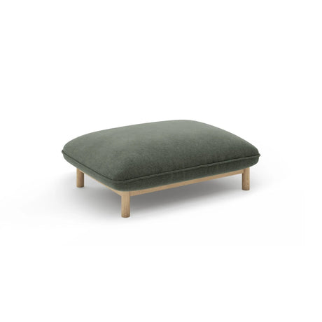 Ada Pouf aus Strukturierter Stoff (Wind 75) in Moosgrün, 95x65 cm – Bild 3