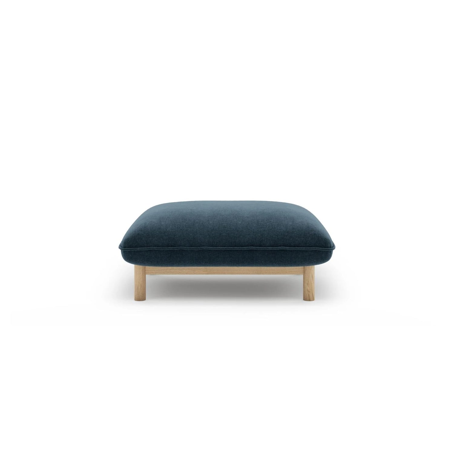 Ada Pouf aus Strukturierter Stoff (Wind 77) in Marineblau, 80x65 cm – Bild 1