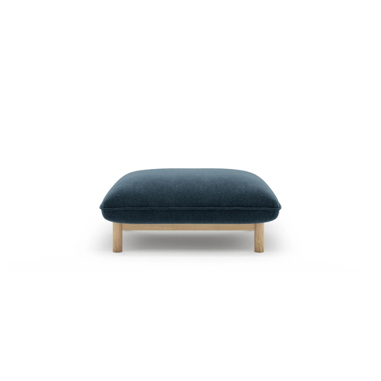 Ada Pouf aus Strukturierter Stoff (Wind 77) in Marineblau, 80x65 cm – Bild 1