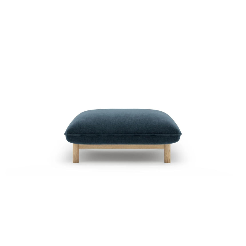Ada Pouf aus Strukturierter Stoff (Wind 77) in Marineblau, 80x65 cm – Bild 1