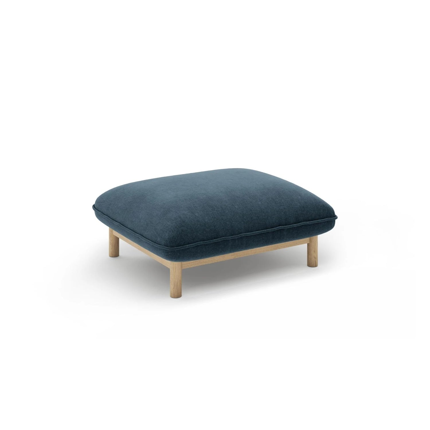 Ada Pouf aus Strukturierter Stoff (Wind 77) in Marineblau, 80x65 cm – Bild 3