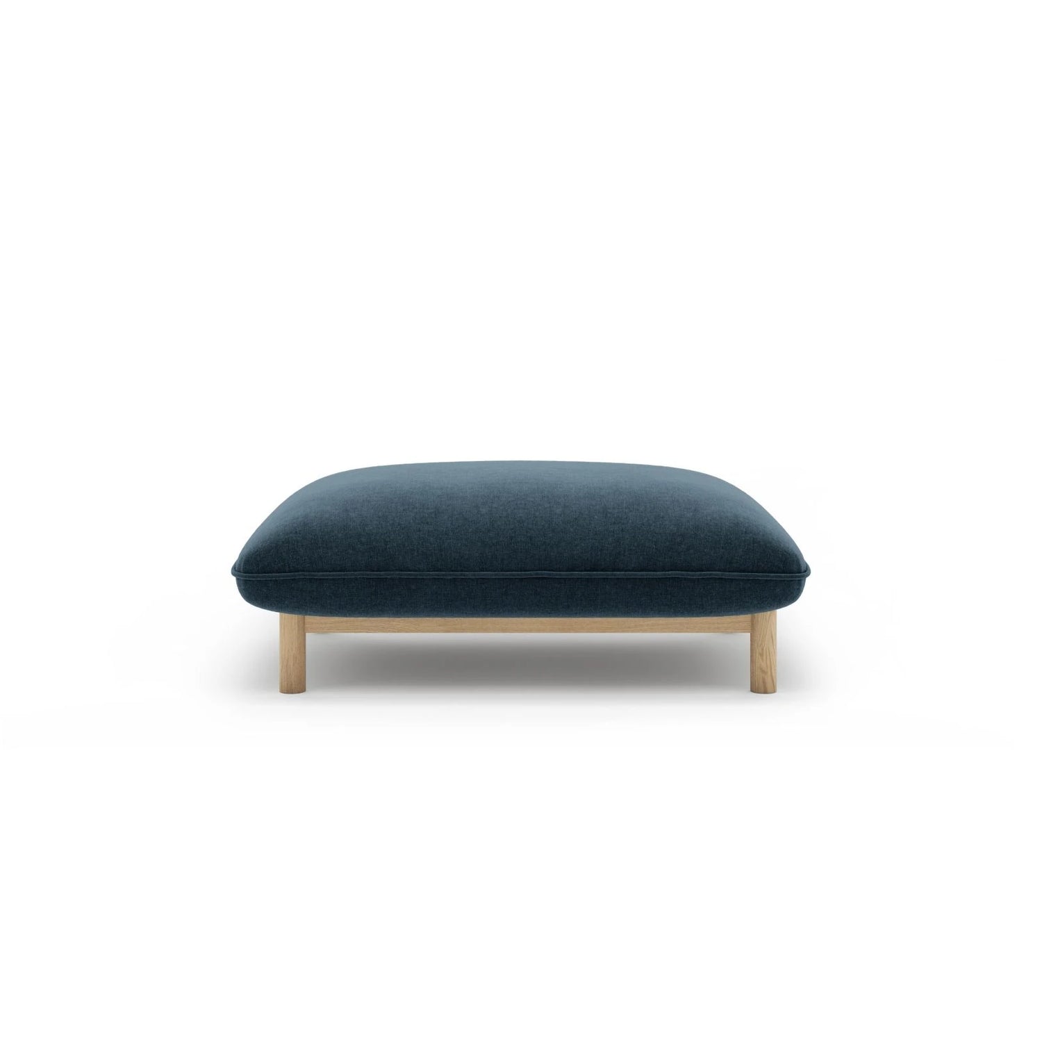 Ada Pouf aus Strukturierter Stoff (Wind 77) in Marineblau, 95x65 cm – Bild 1