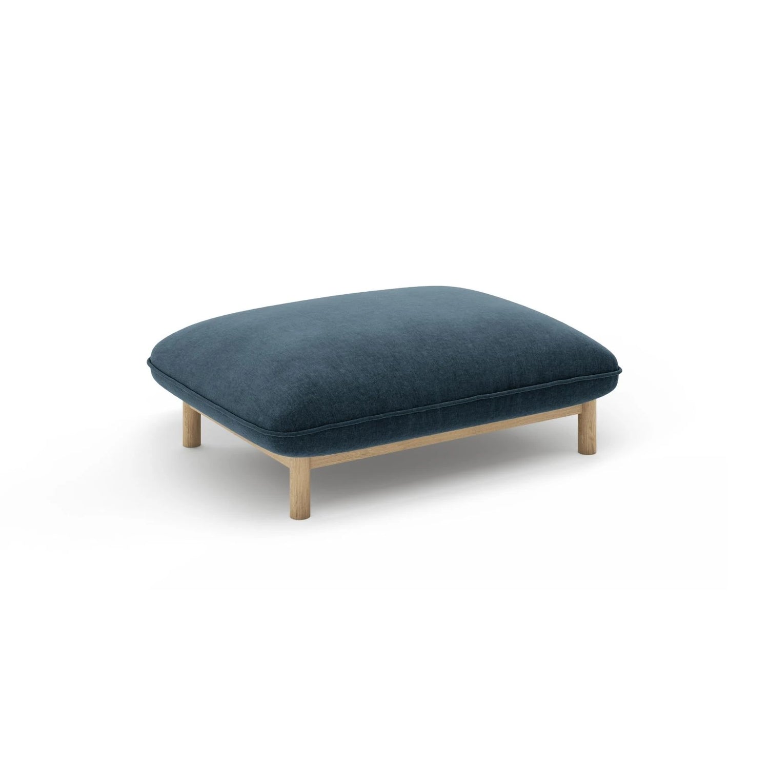 Ada Pouf aus Strukturierter Stoff (Wind 77) in Marineblau, 95x65 cm – Bild 3