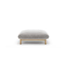 Ada Pouf aus Strukturierter Stoff (Wind 84) in Hellgrau, 80x65 cm – Bild 1