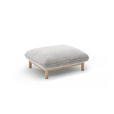 Ada Pouf aus Strukturierter Stoff (Wind 84) in Hellgrau, 80x65 cm – Bild 3
