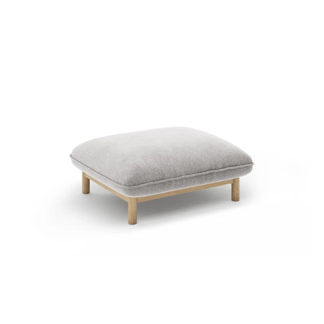 Ada Pouf aus Strukturierter Stoff (Wind 84) in Hellgrau, 80x65 cm – Bild 3