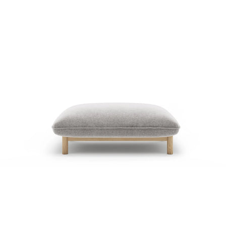 Ada Pouf aus Strukturierter Stoff (Wind 84) in Hellgrau, 95x65 cm – Bild 1